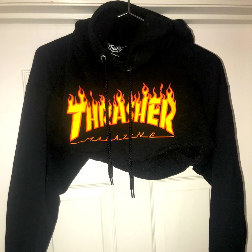 Thrasher Cropped Hoodie